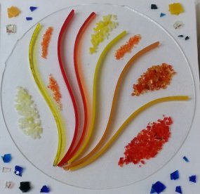 frit dish red unfused